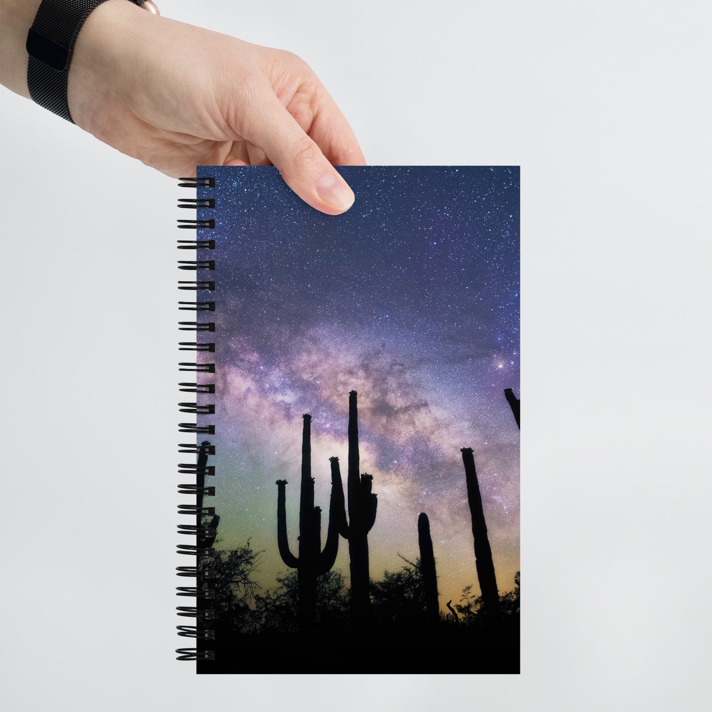 Saguaro Starlight by Sean Parker Photography | Spiral notebook