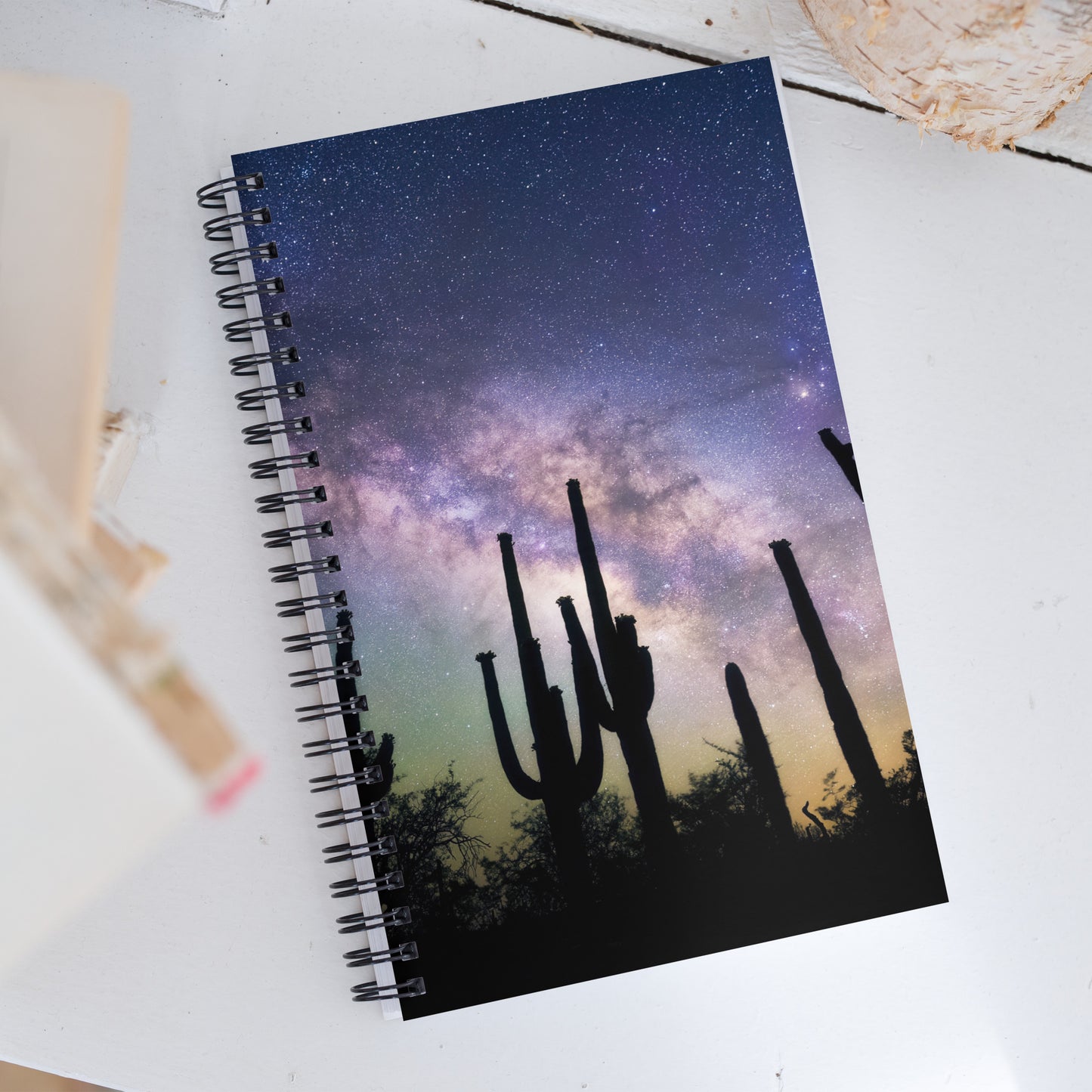 Saguaro Starlight by Sean Parker Photography | Spiral notebook