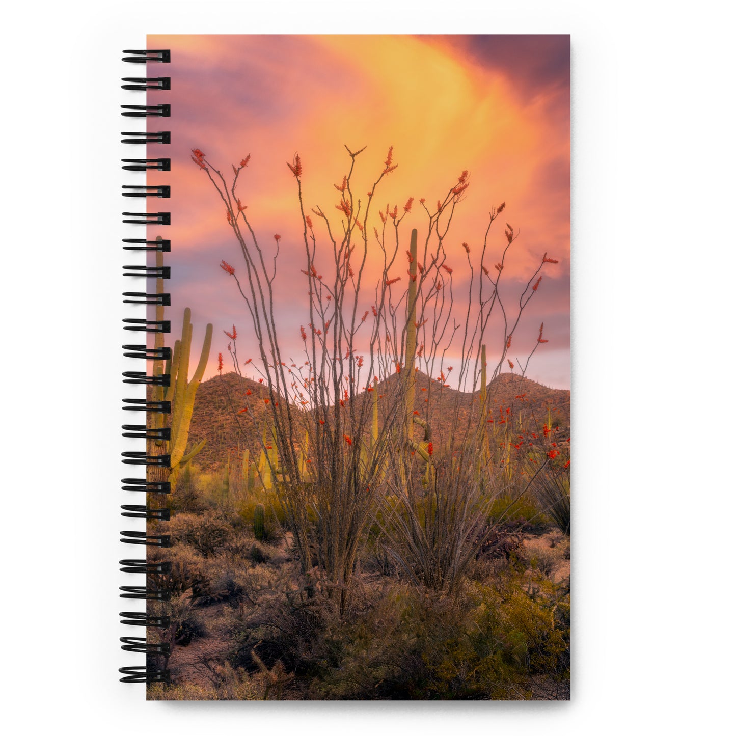 Tucson Mountain Park Sunset by Sean Parker Photography | Spiral notebook