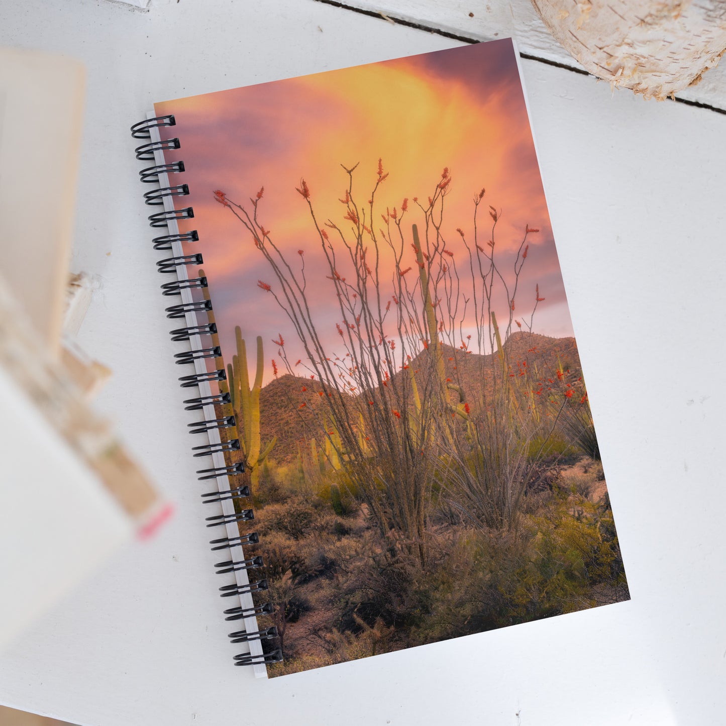 Tucson Mountain Park Sunset by Sean Parker Photography | Spiral notebook