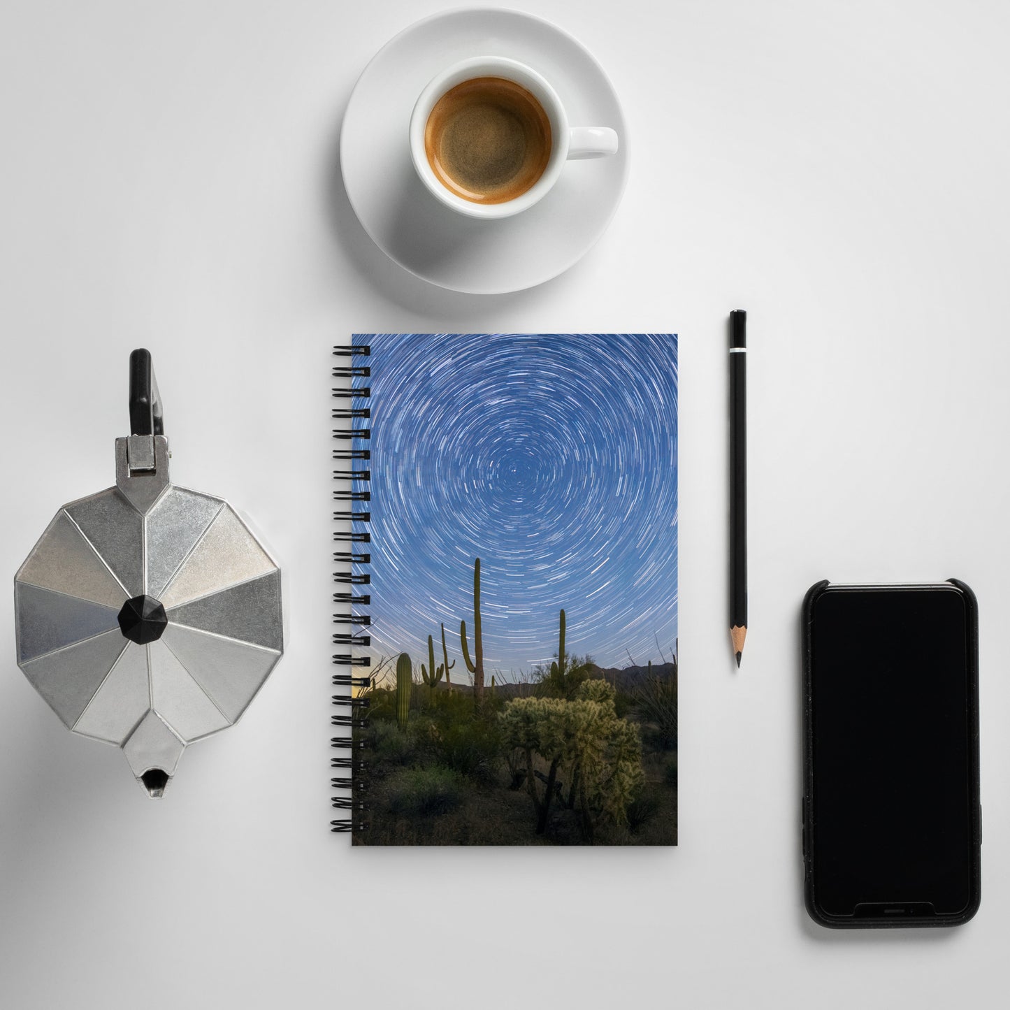 Sonoran Startrails by Sean Parker Photography | Spiral notebook