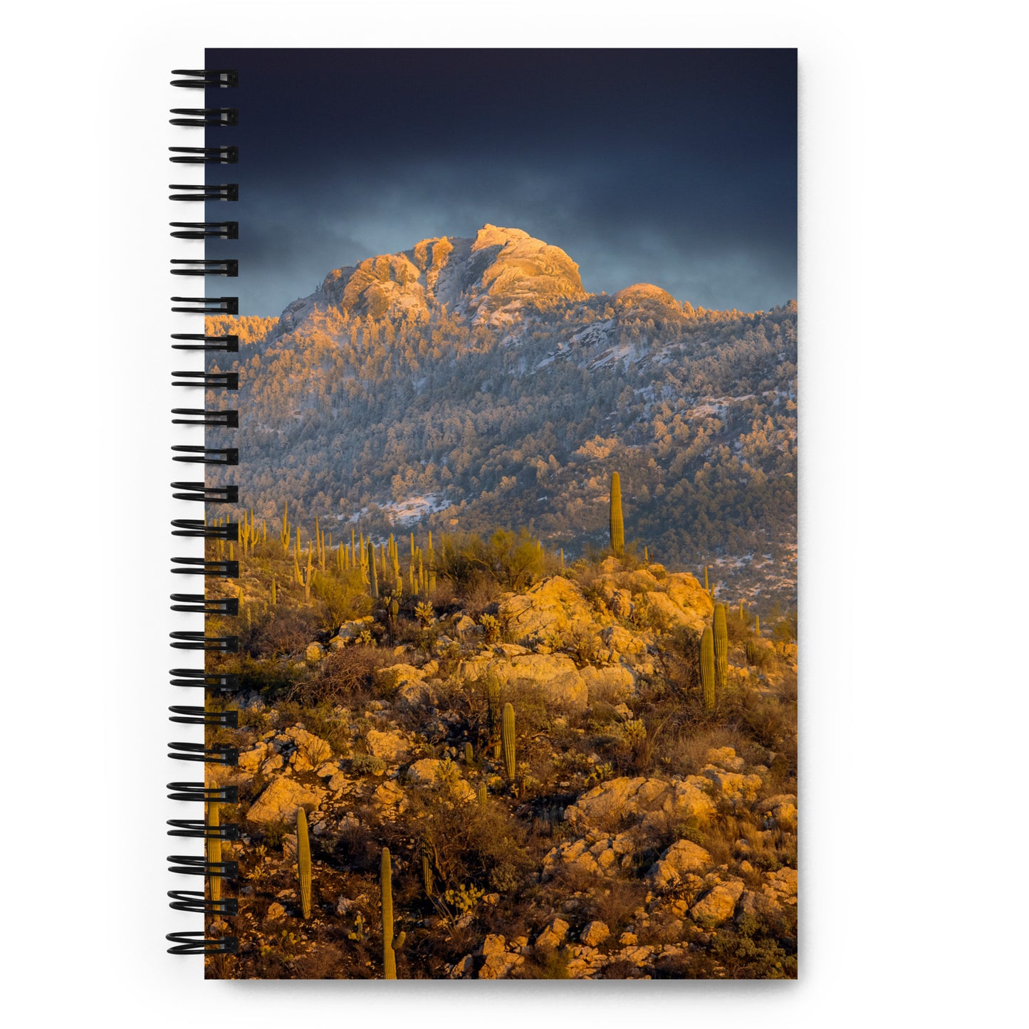 Rincon Mountain Snow by Sean Parker Photography | Spiral notebook