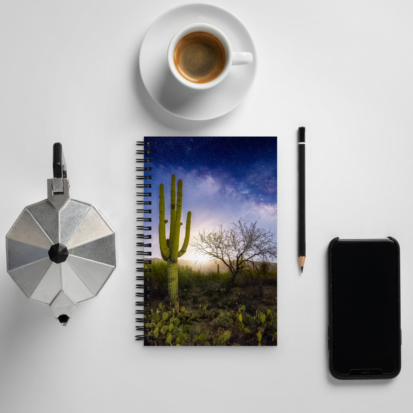 Milkyway Moonrise by Sean Parker Photography | Spiral notebook