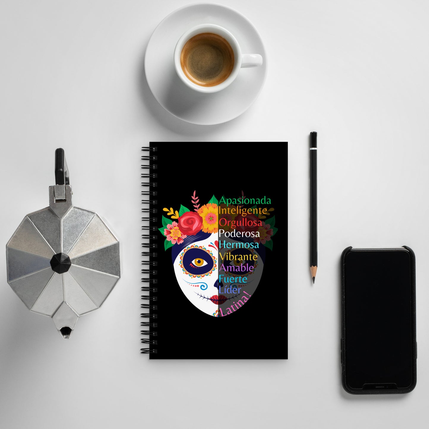 Latina by Enrique Aldana | Spiral notebook