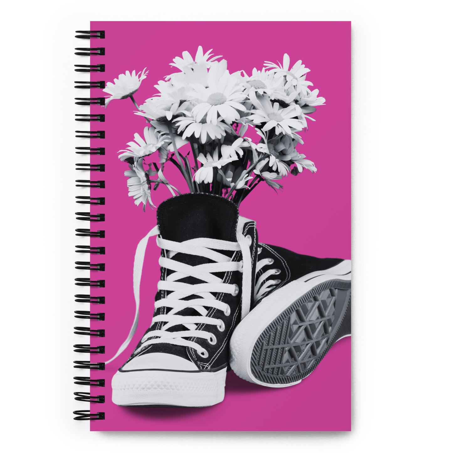 A Converse-ation by Enrique Aldana - Pink | Spiral notebook