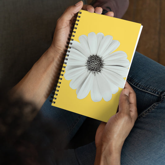 Loves Me Loves Me Not by Enrique Aldana - Yellow | Spiral notebook