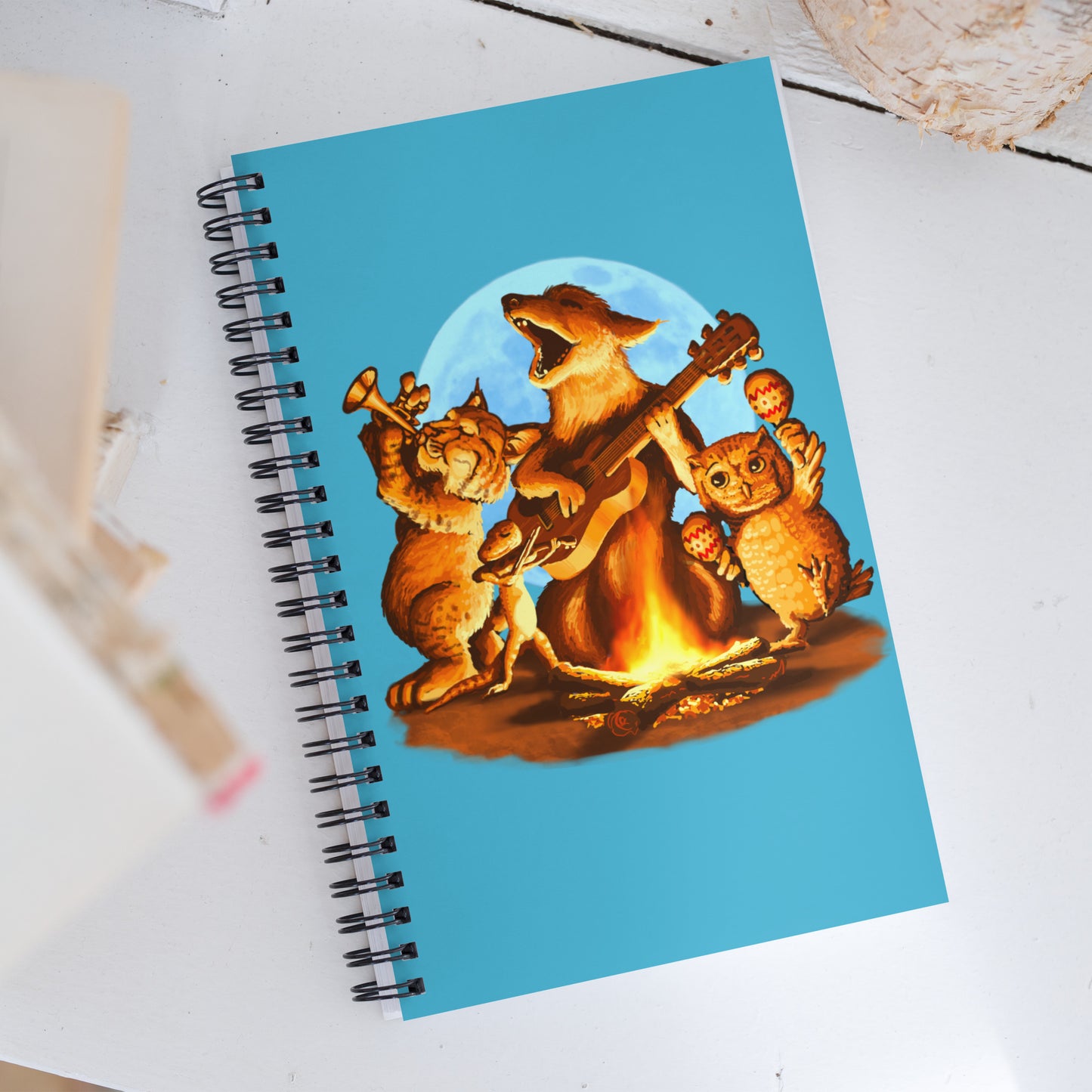 Campfire Mural by Joe Pagac | Spiral notebook