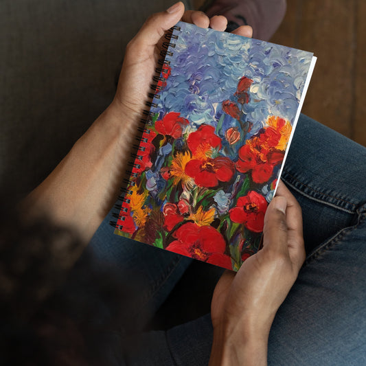 Field Of Poppies by Andrea Rodriguez | Spiral notebook