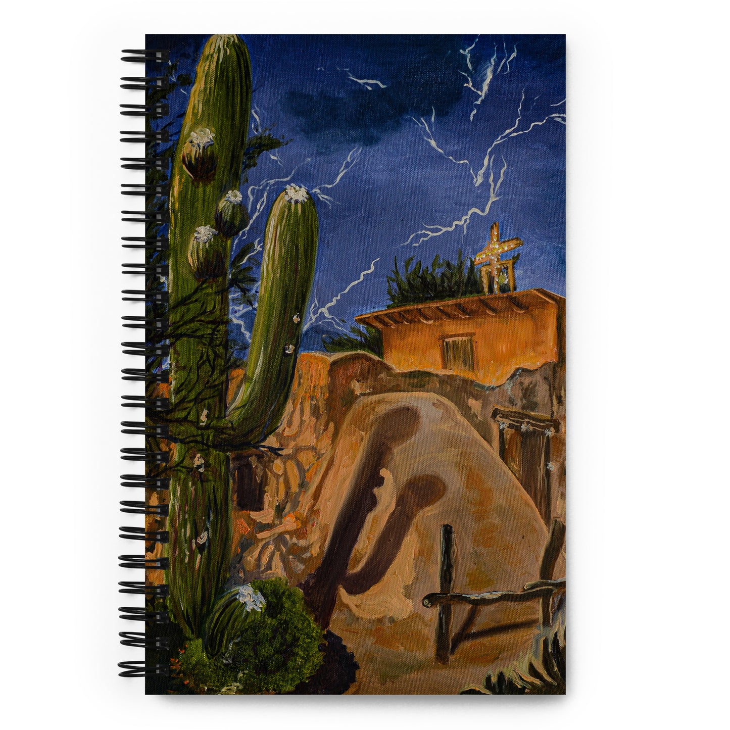 Degrazia Chapel Night Sky by Andrea Rodriguez | Spiral notebook