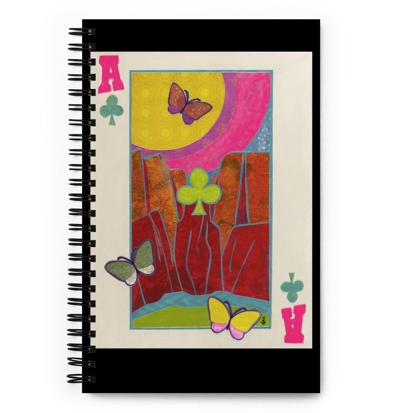 Ace of Clubs by Suzanne Villella | Spiral notebook