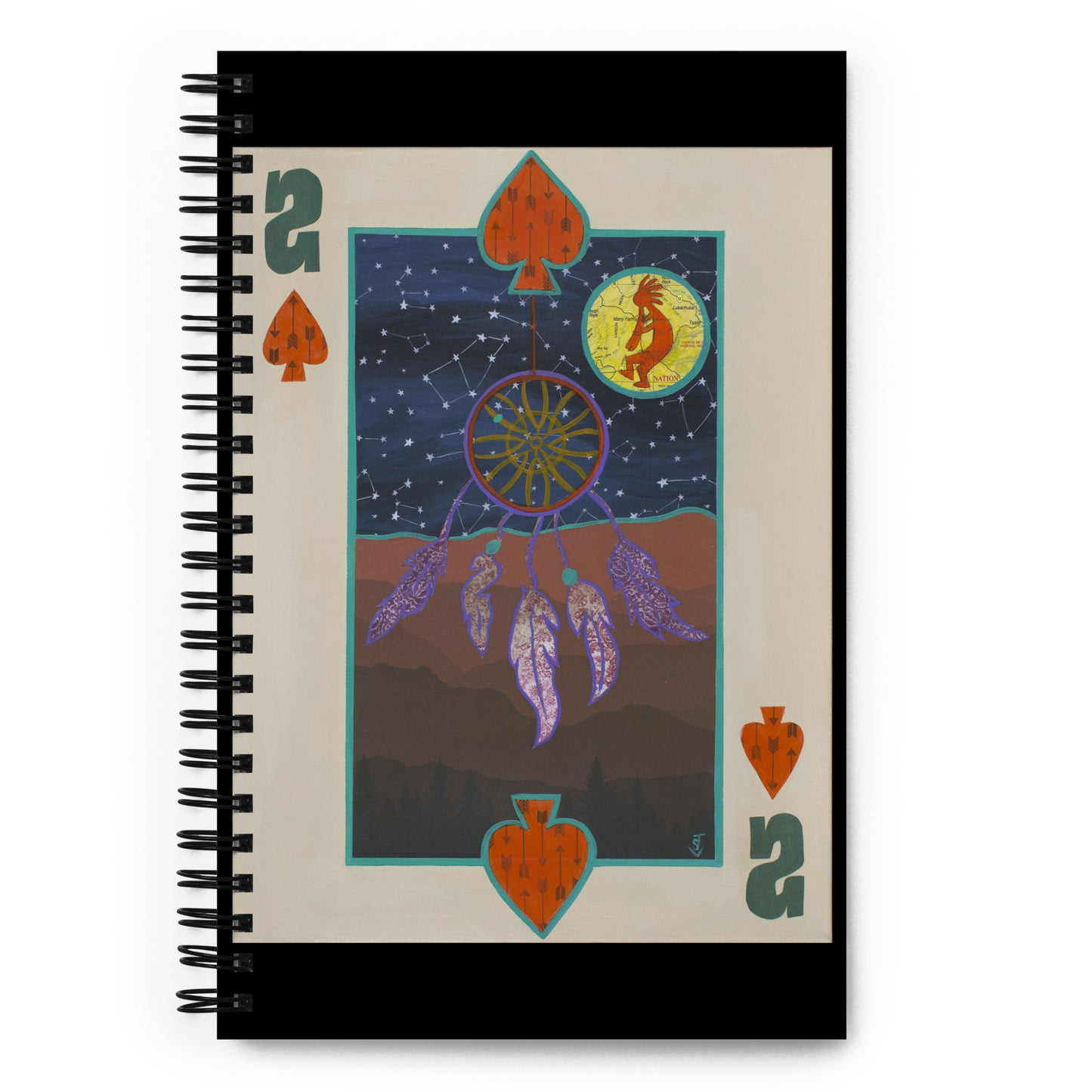 Two of Spades by Suzanne Villella | Spiral notebook