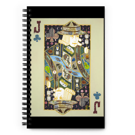 Jack of Clubs by Suzanne Villella | Spiral notebook