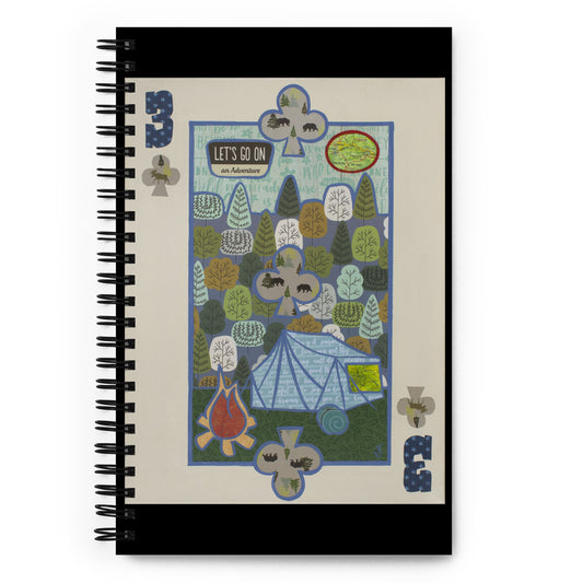 Three of Clubs by Suzanne Villella | Spiral notebook