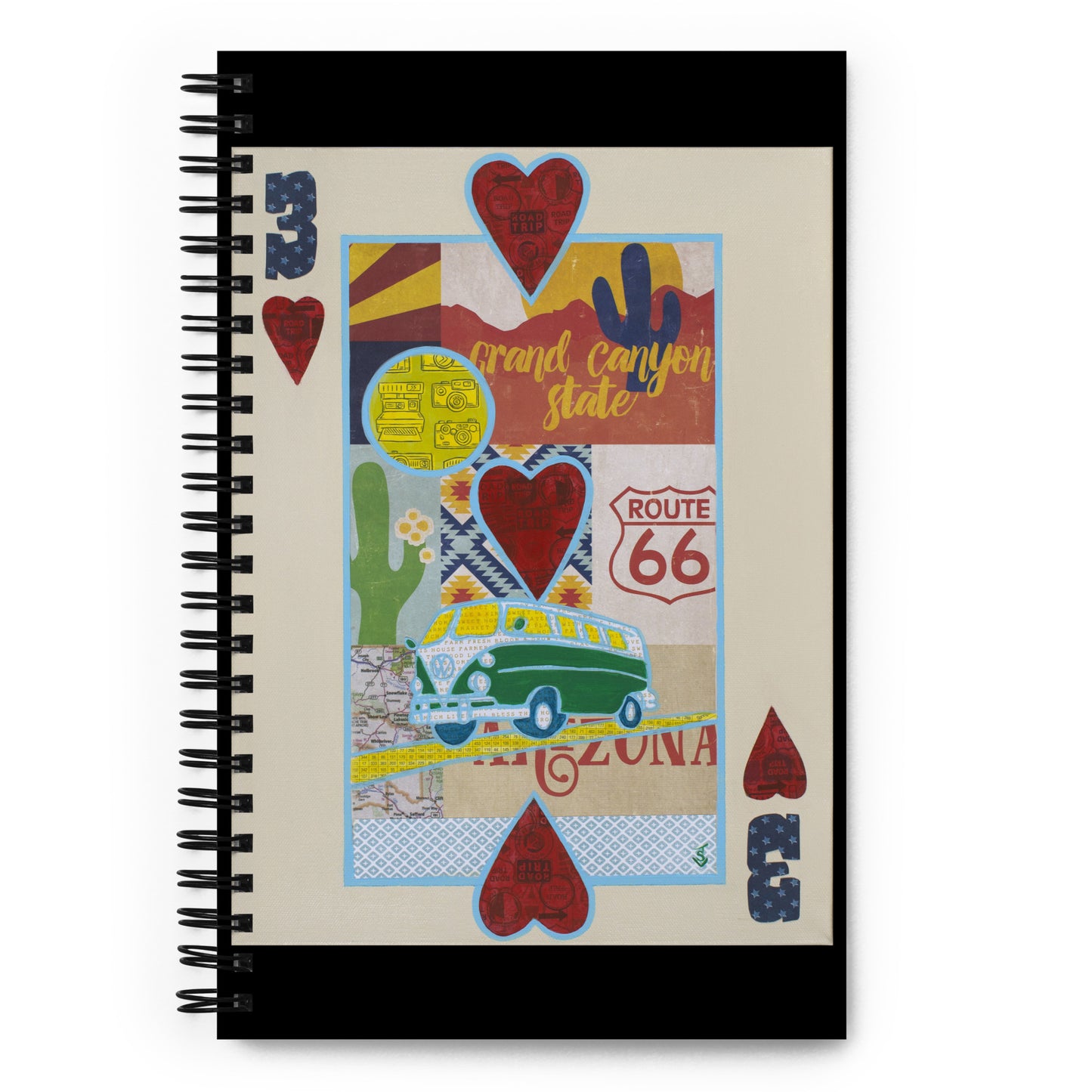 Three of Hearts by Suzanne Villella | Spiral notebook