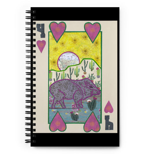 Four of Hearts by Suzanne Villella | Spiral notebook