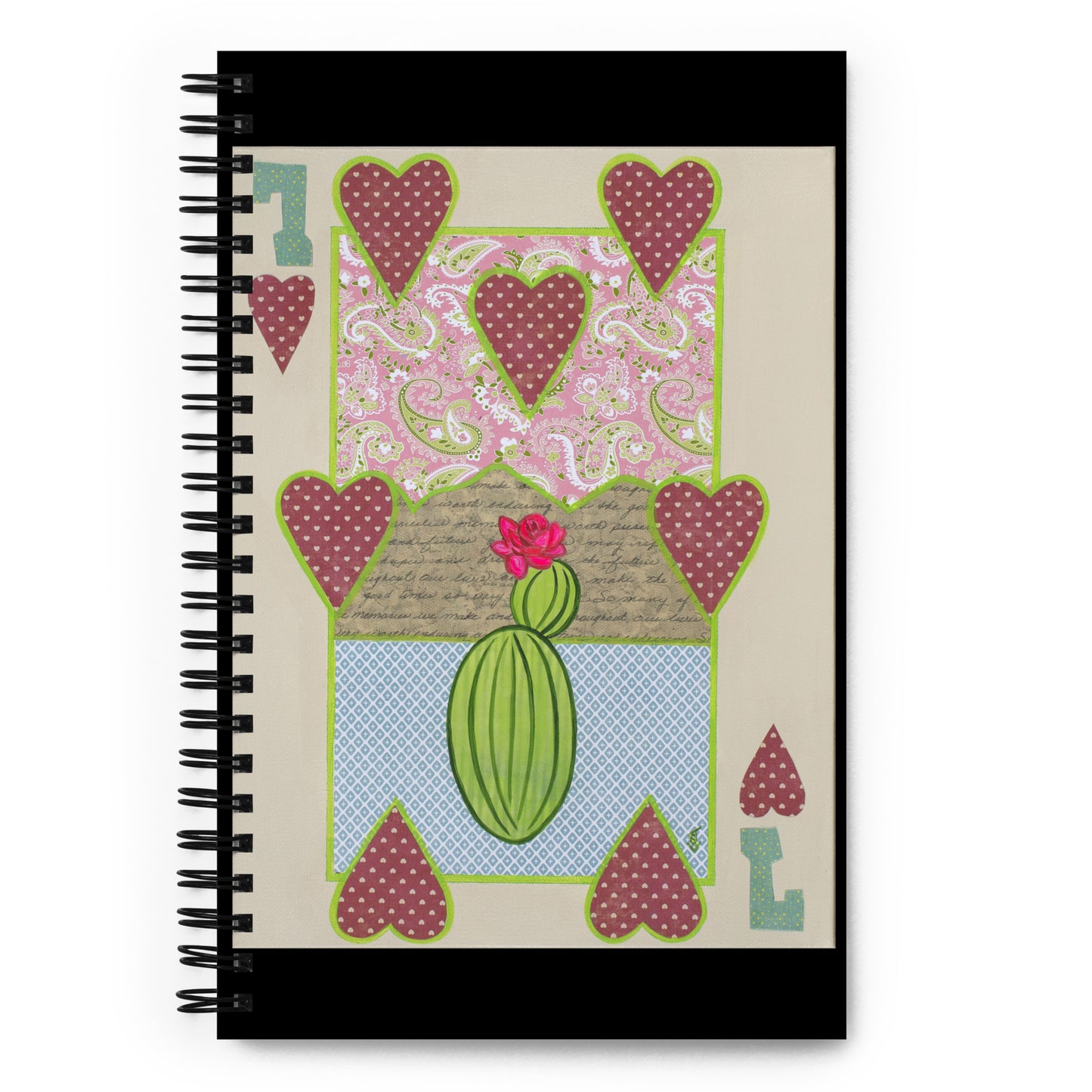 Seven of Hearts by Suzanne Villella | Spiral notebook