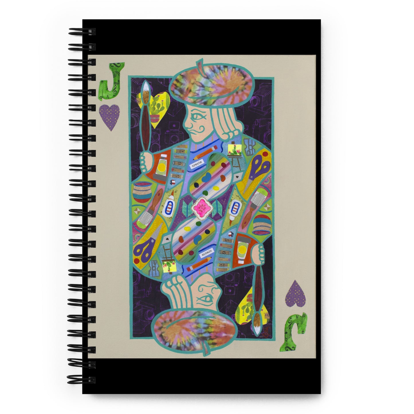 Jack of Hearts by Suzanne Villella | Spiral notebook