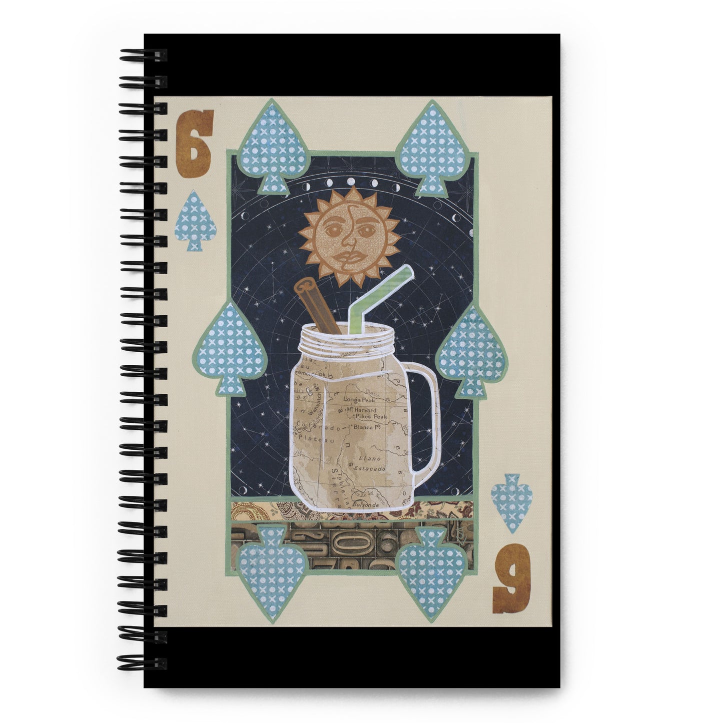 Six of Spades by Suzanne Villella | Spiral notebook