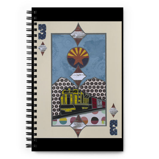 Three of Diamonds by Suzanne Villella | Spiral notebook