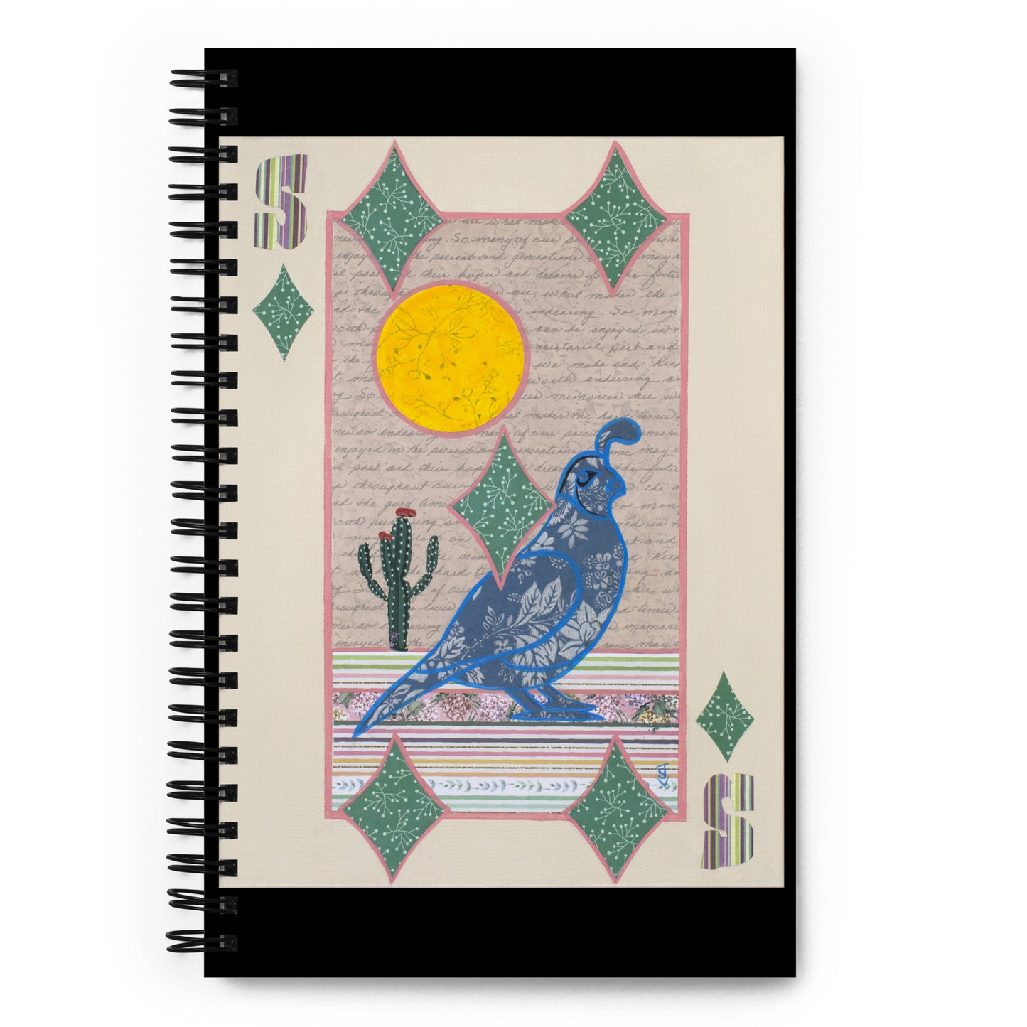 Five of Diamonds by Suzanne Villella | Spiral notebook