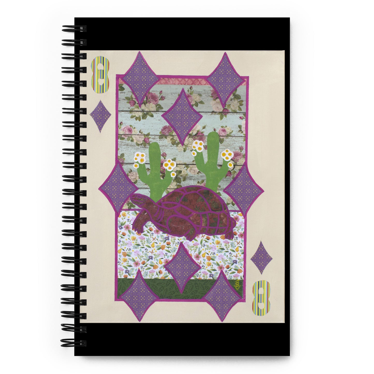 Eight of Diamonds by Suzanne Villella | Spiral notebook