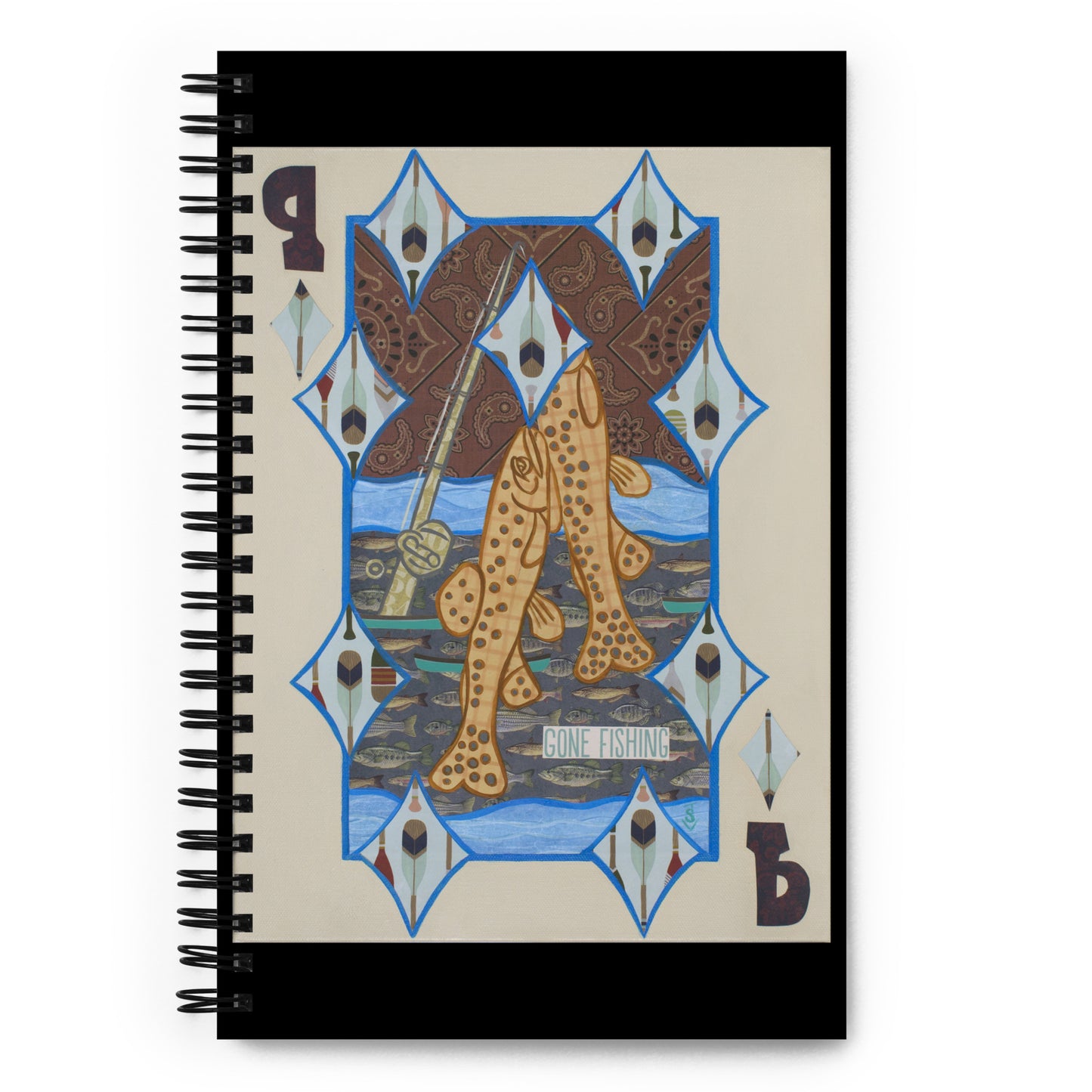 Nine of Diamonds by Suzanne Villella | Spiral notebook