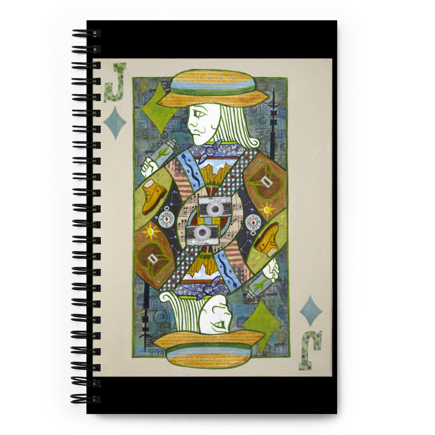 Jack of Diamonds by Suzanne Villella | Spiral notebook