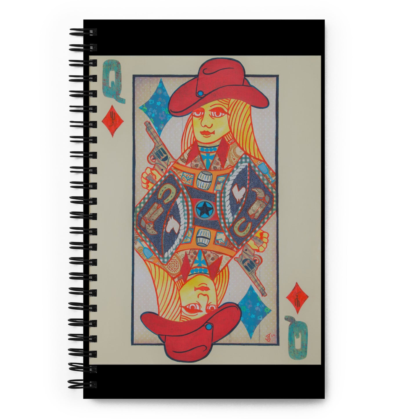 Queen of Diamonds by Suzanne Villella | Spiral notebook