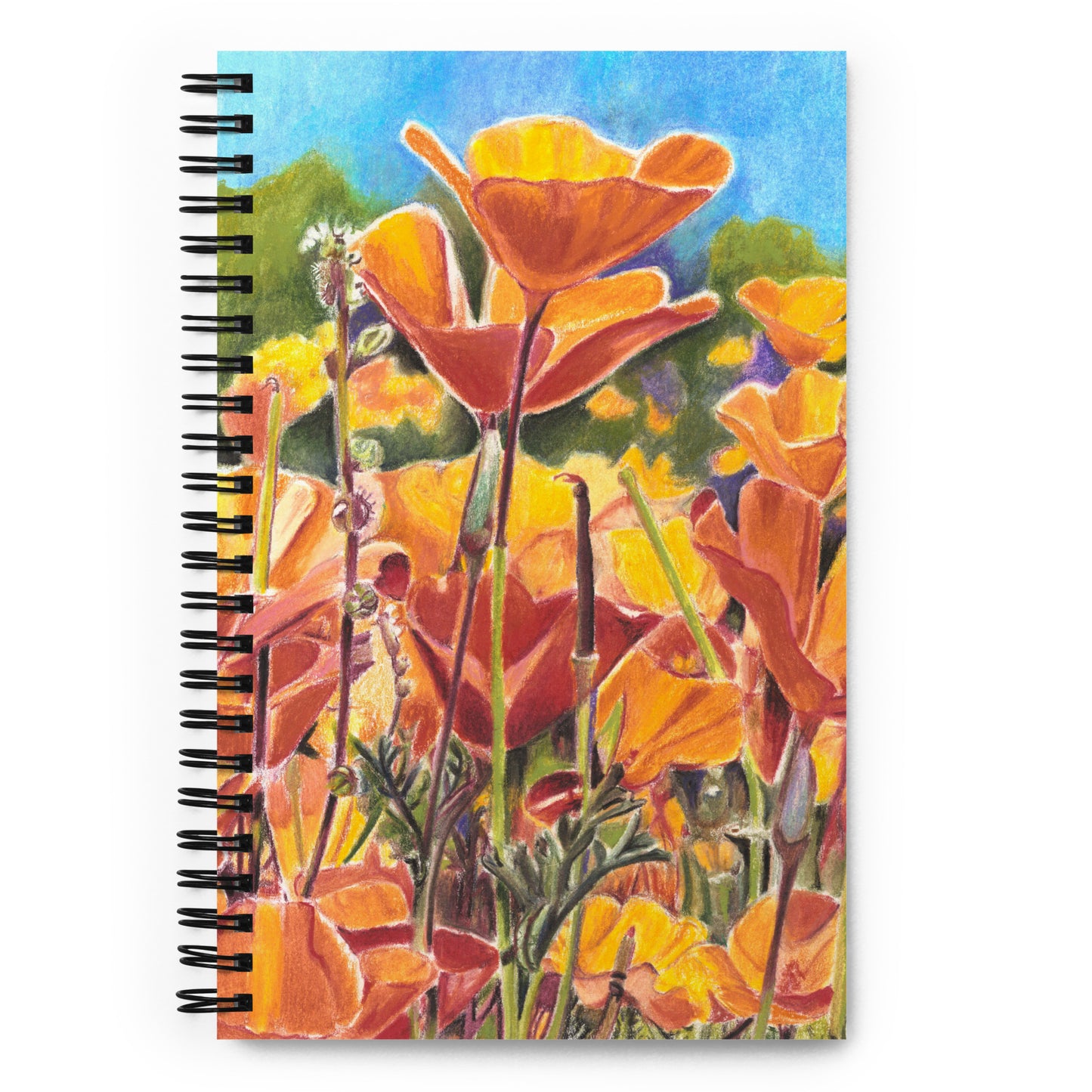 Roadside Poppies by Amber Pierson | Spiral notebook