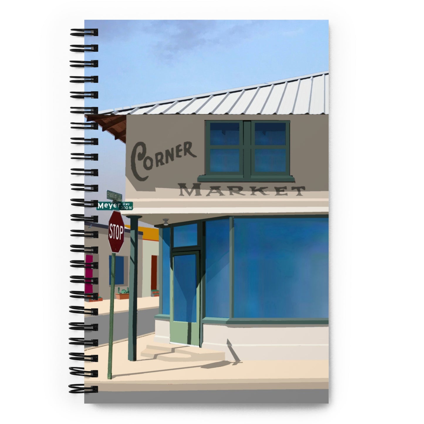 Corner Market by Mike Berren | Spiral notebook