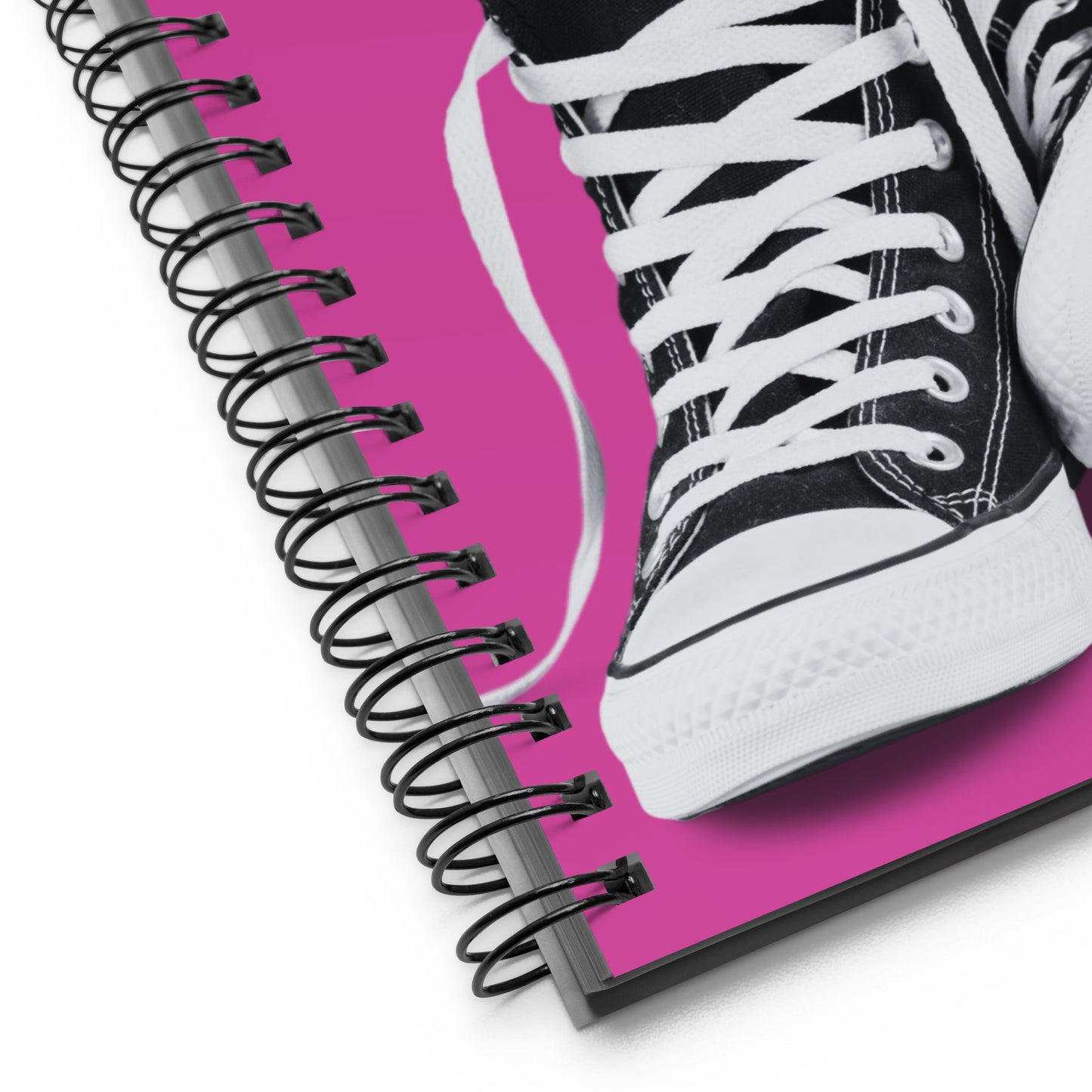 A Converse-ation by Enrique Aldana - Pink | Spiral notebook