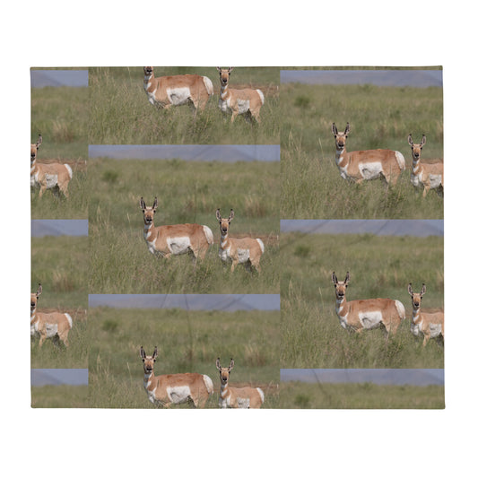 Pronghorn by Leslie Leathers Photography | Throw Blanket