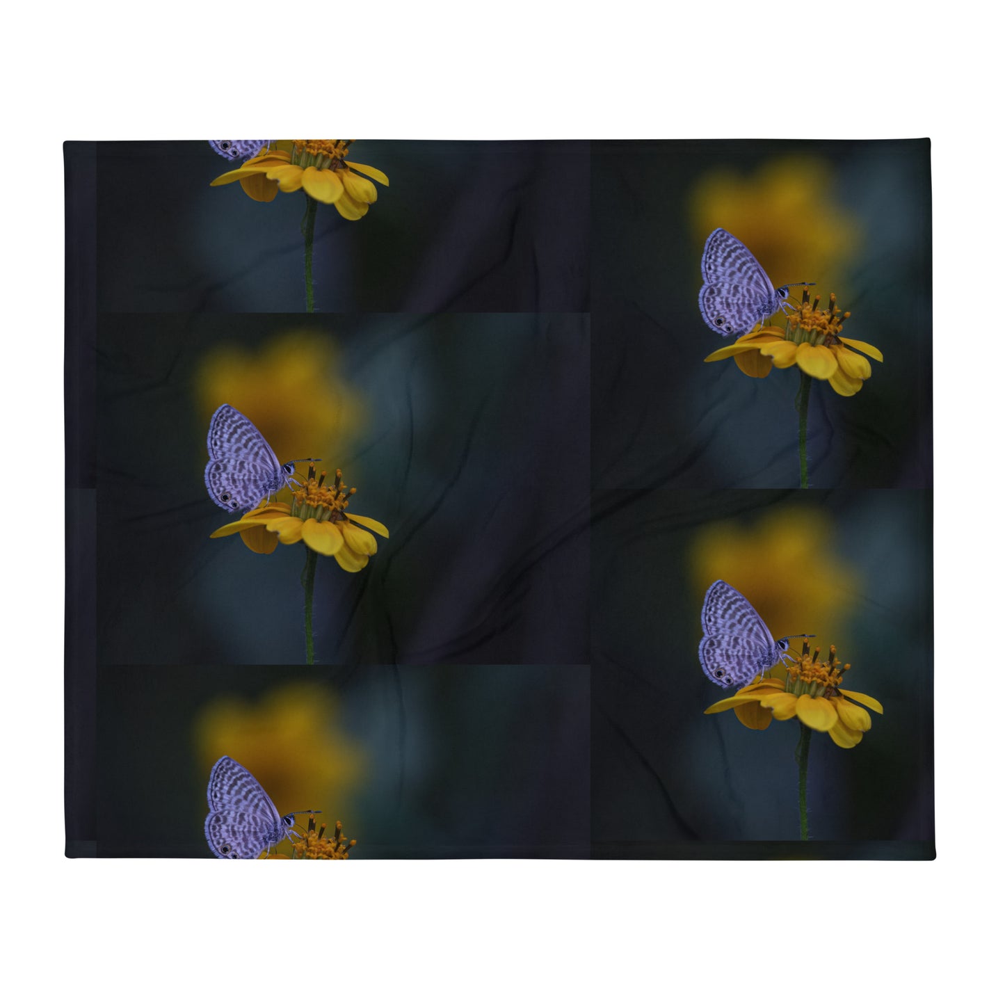 Marine Blue Butterfly by Leslie Leathers Photography | Throw Blanket