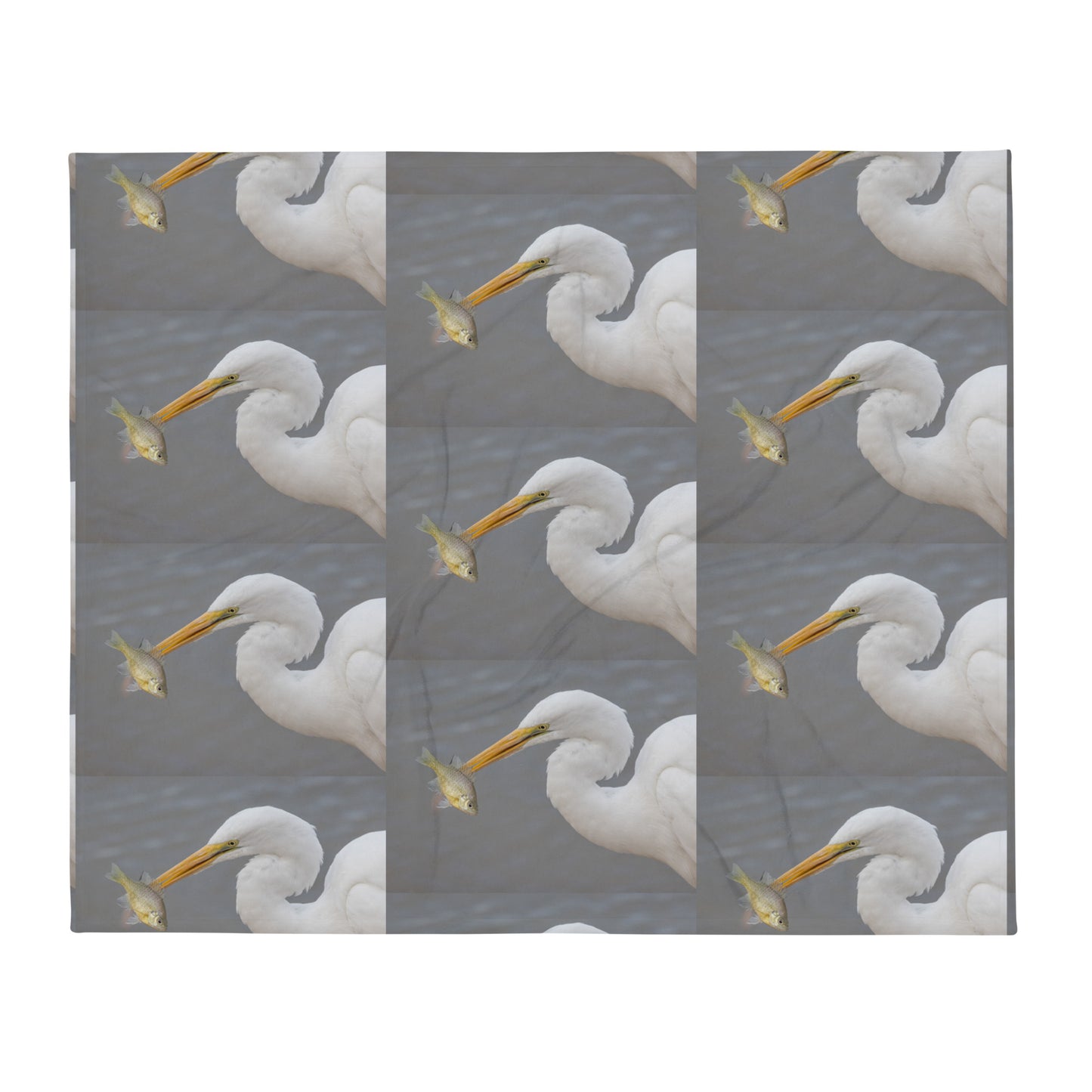 Great White Egret by Leslie Leathers Photography | Throw Blanket