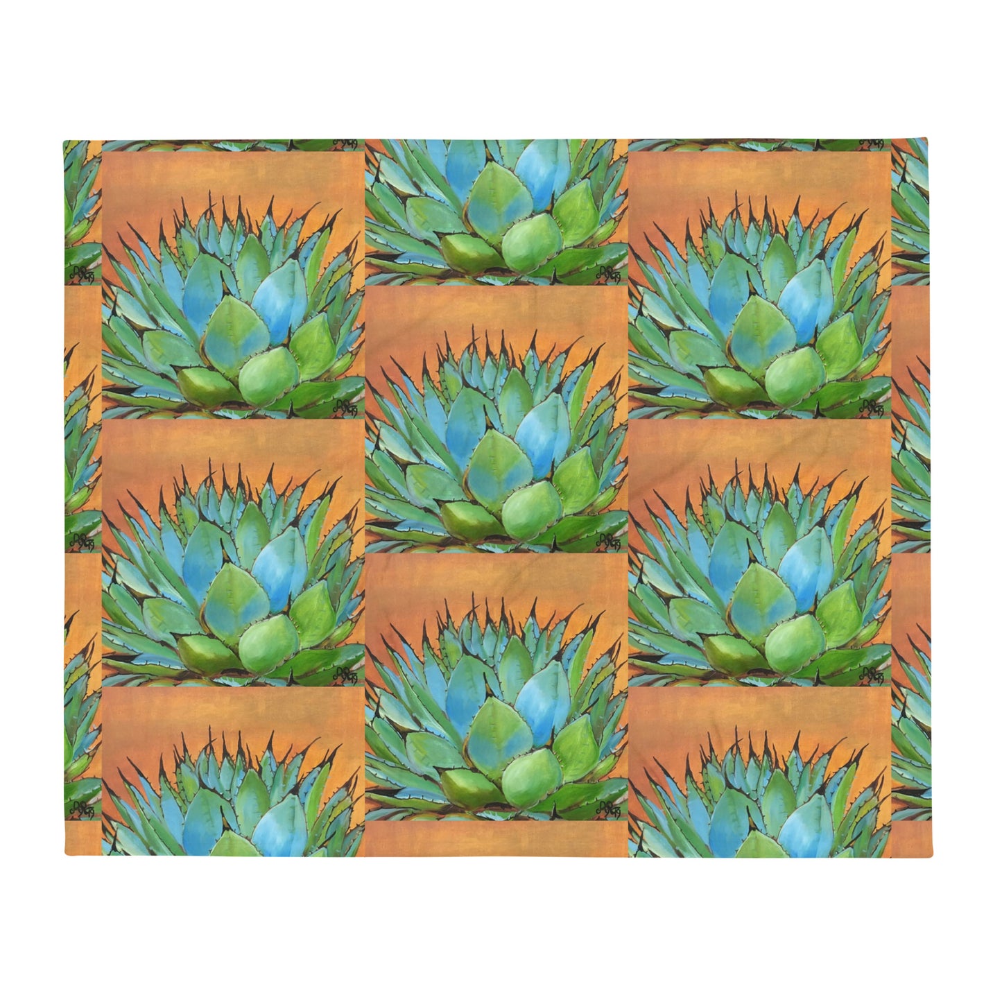 Blue Agave by Andrea Rodriguez | Throw Blanket