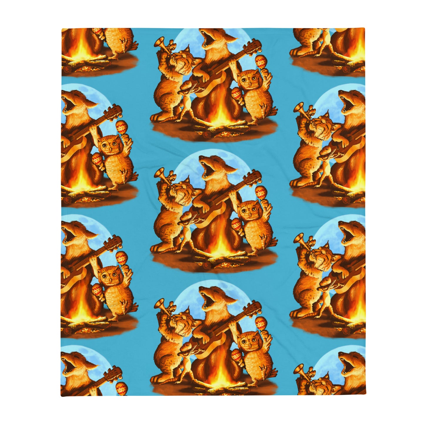 Campfire Mural by Joe Pagac | Throw Blanket