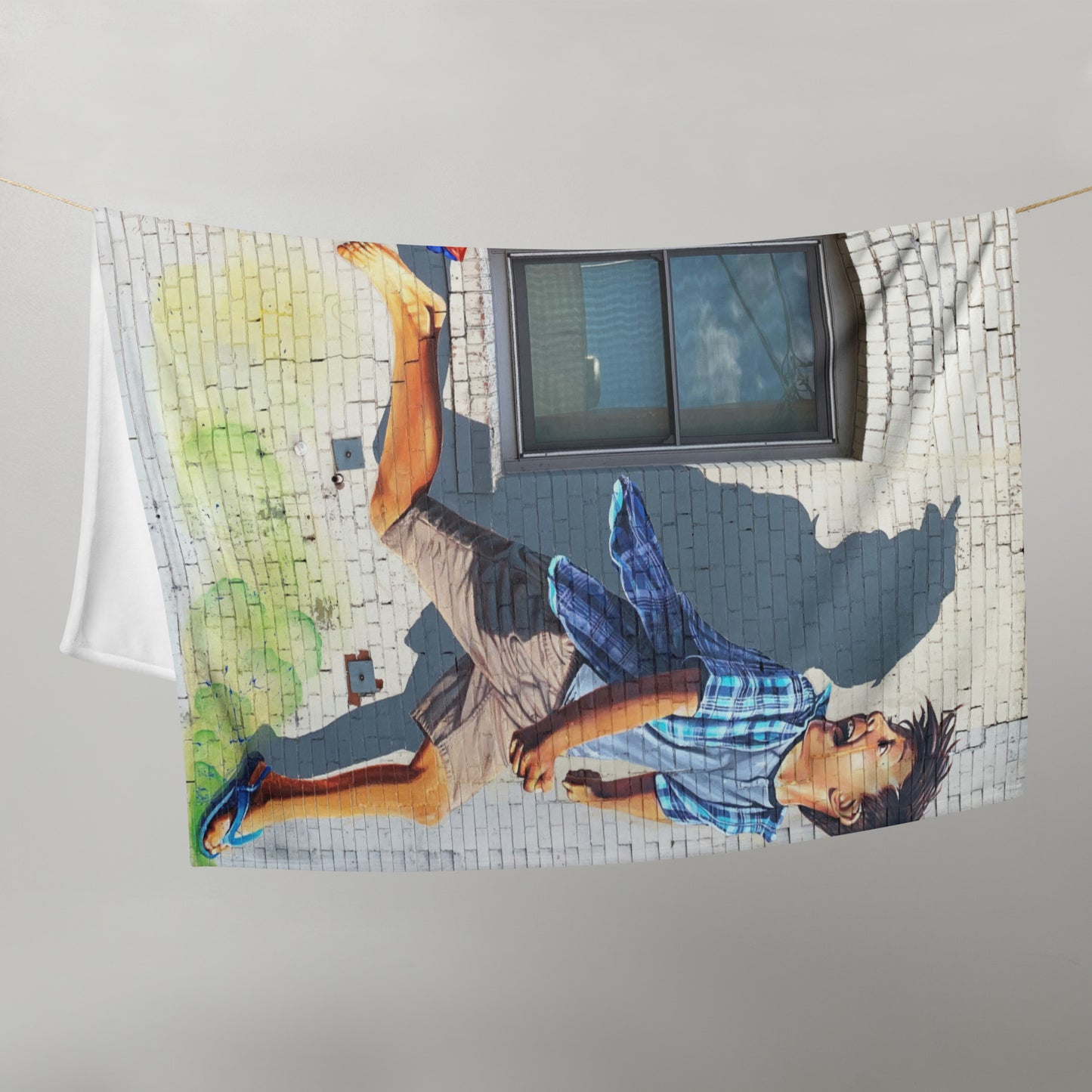 Running of the Pinatas Mural by Ignacio Garcia | Throw Blanket