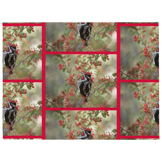 Red Naped Sapsucker by Leslie Leathers Photography | Throw Blanket