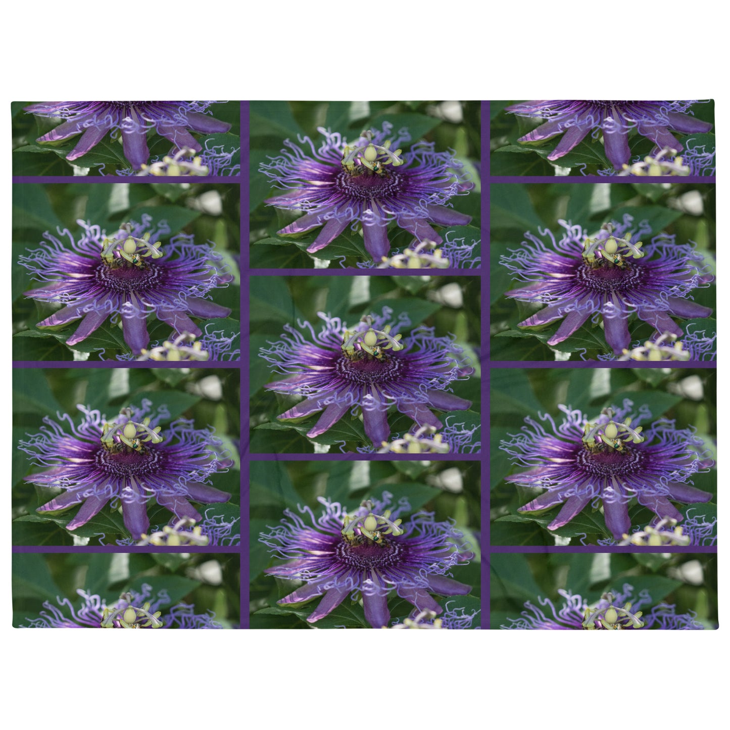 Purple Passion Flower by Leslie Leathers Photography | Throw Blanket