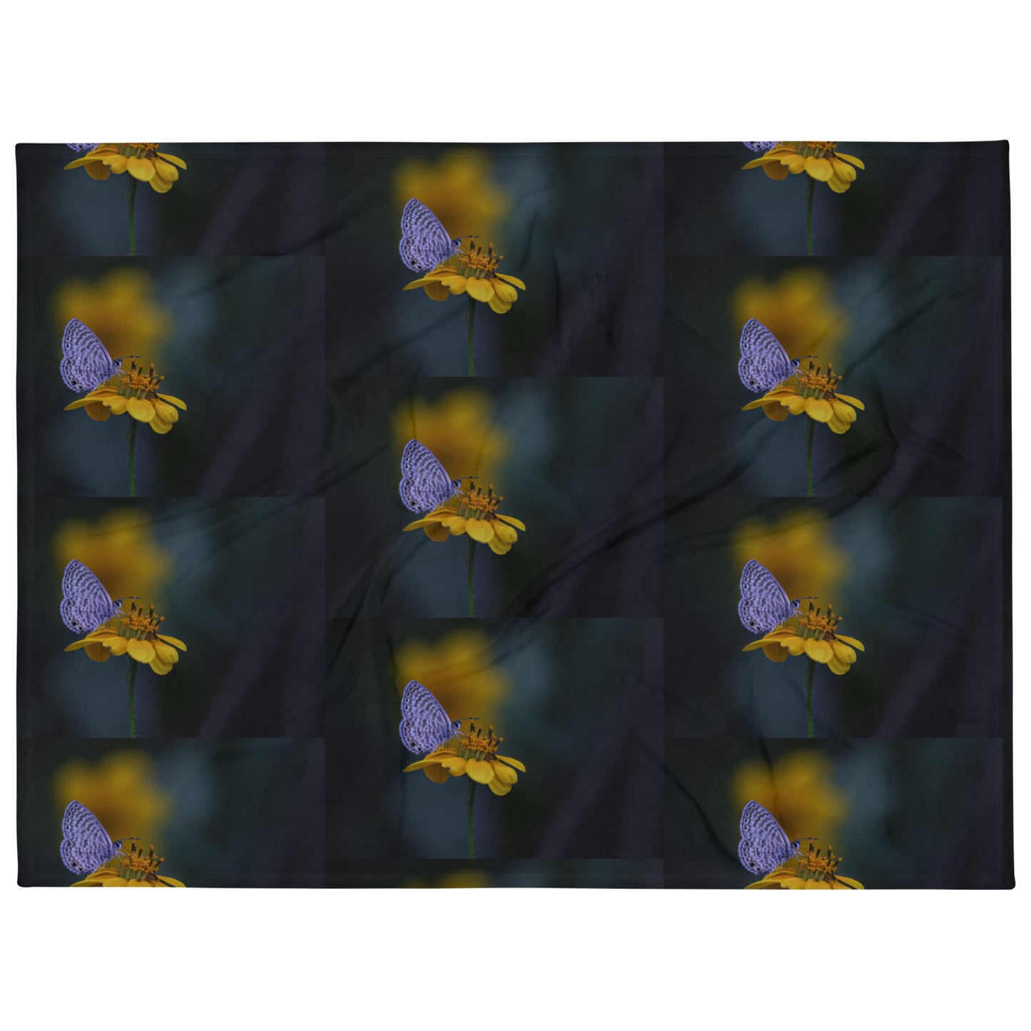 Marine Blue Butterfly by Leslie Leathers Photography | Throw Blanket