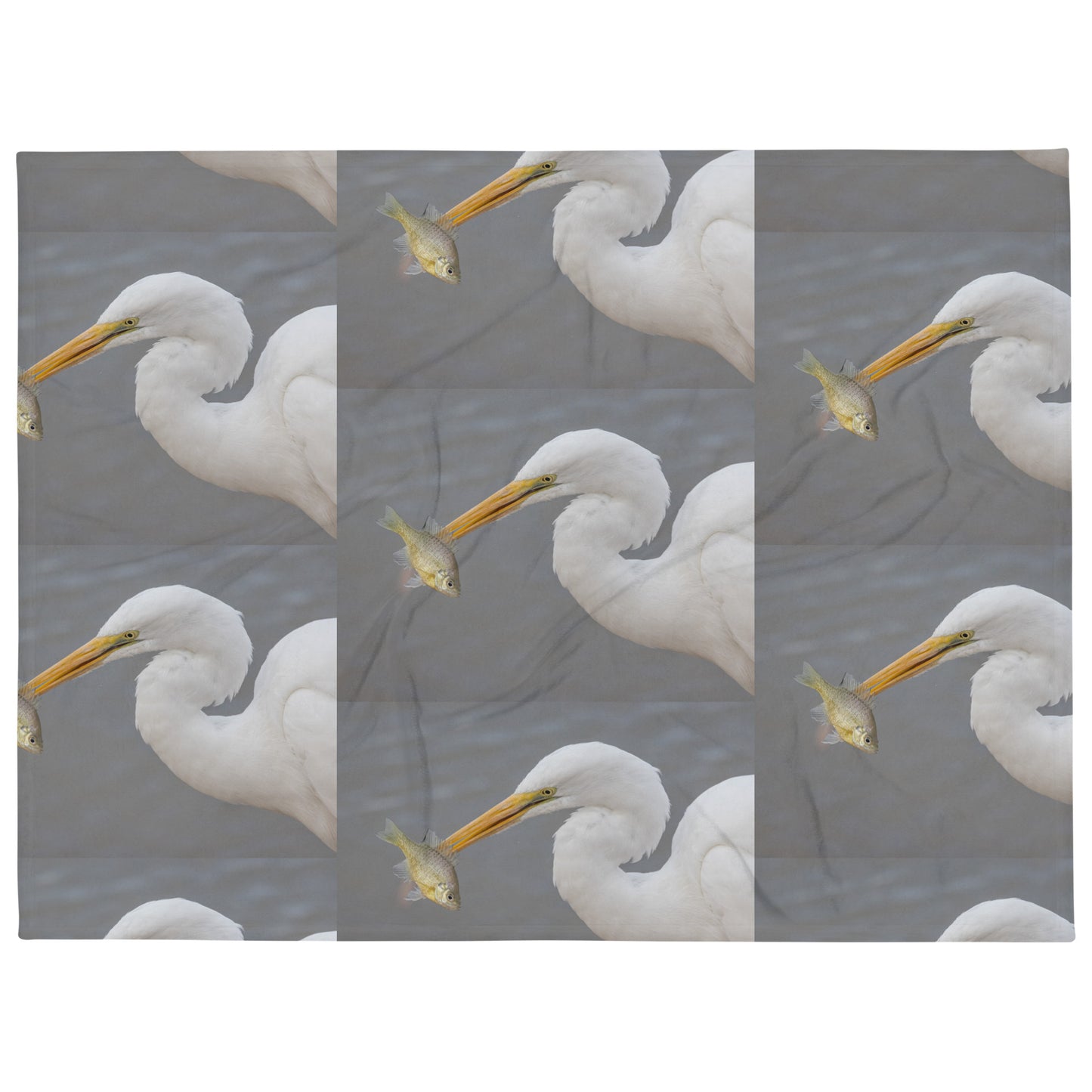 Great White Egret by Leslie Leathers Photography | Throw Blanket