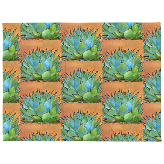 Blue Agave by Andrea Rodriguez | Throw Blanket