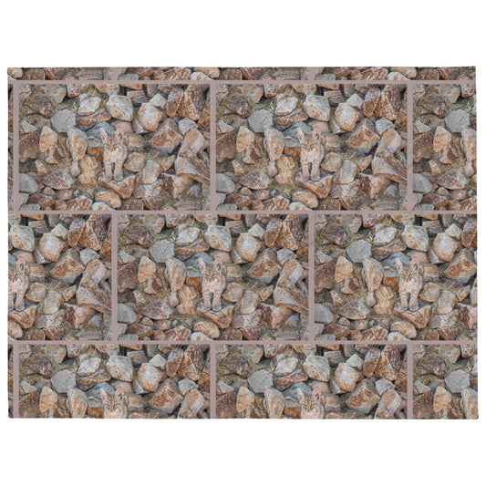 Baby Bobcat by Leslie Leathers Photography | Throw Blanket