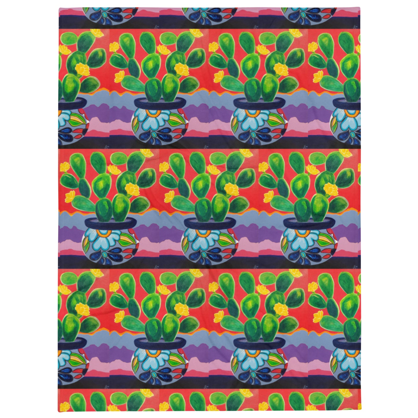 Prickly Pear at Sunrise by Suzanne Villella | Throw Blanket