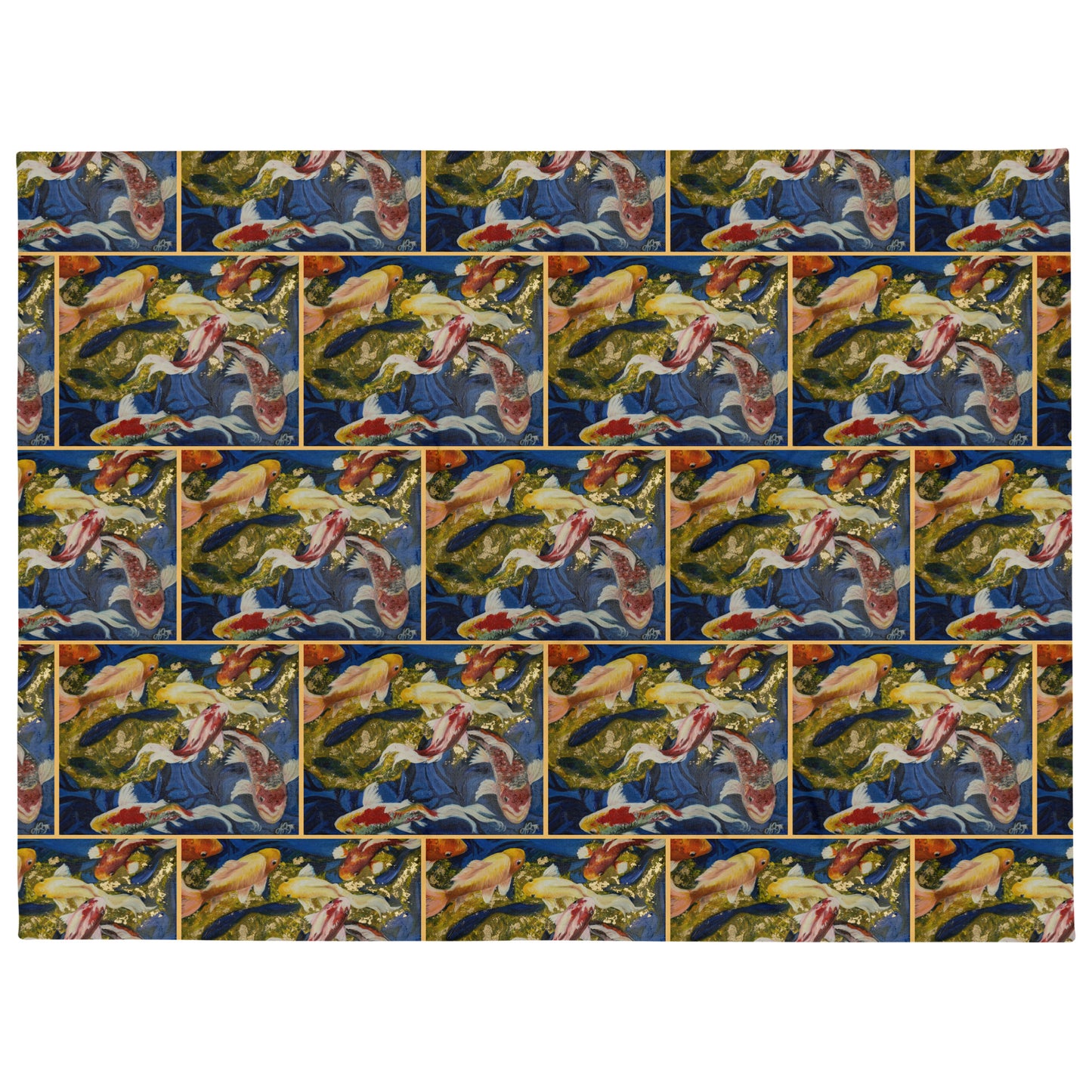 The Dancing Koi by Andrea Rodriguez | Throw Blanket