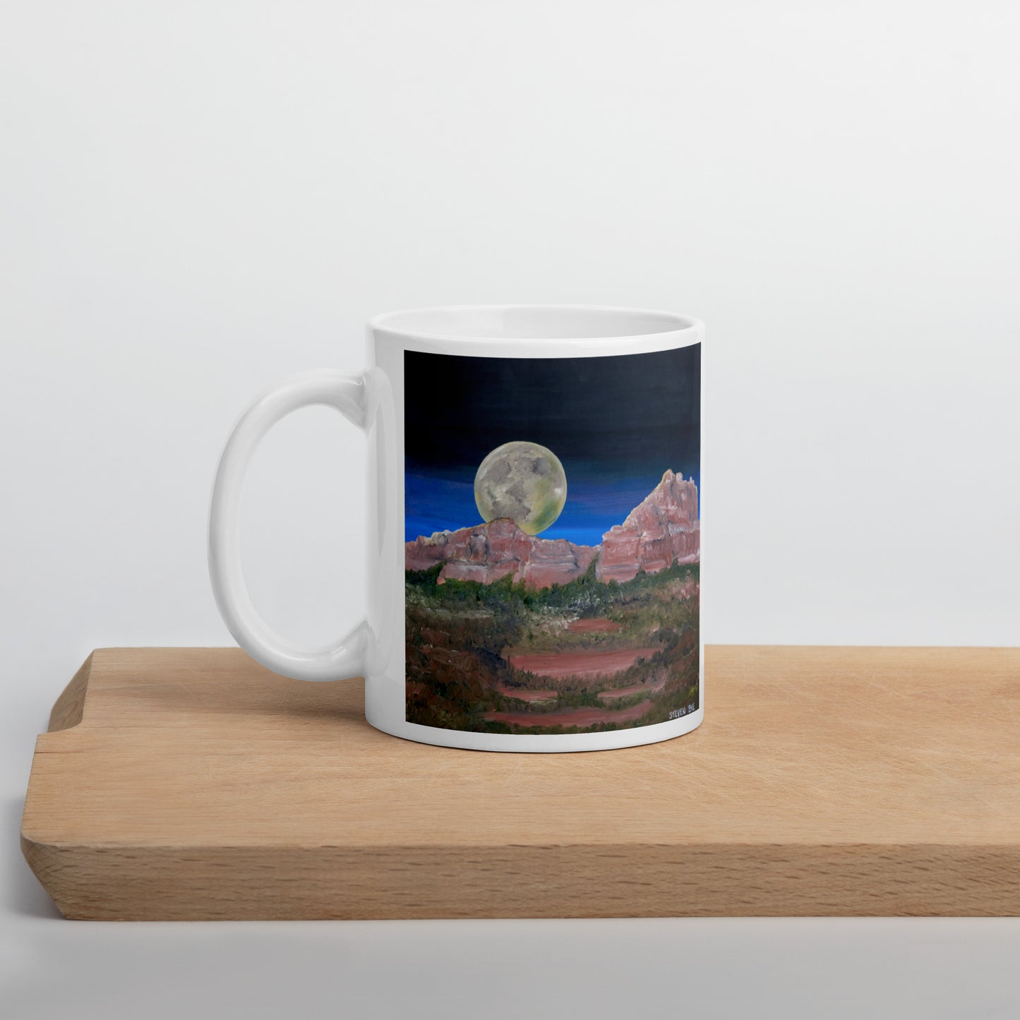 Supermoon by Steven Bye | White glossy mug