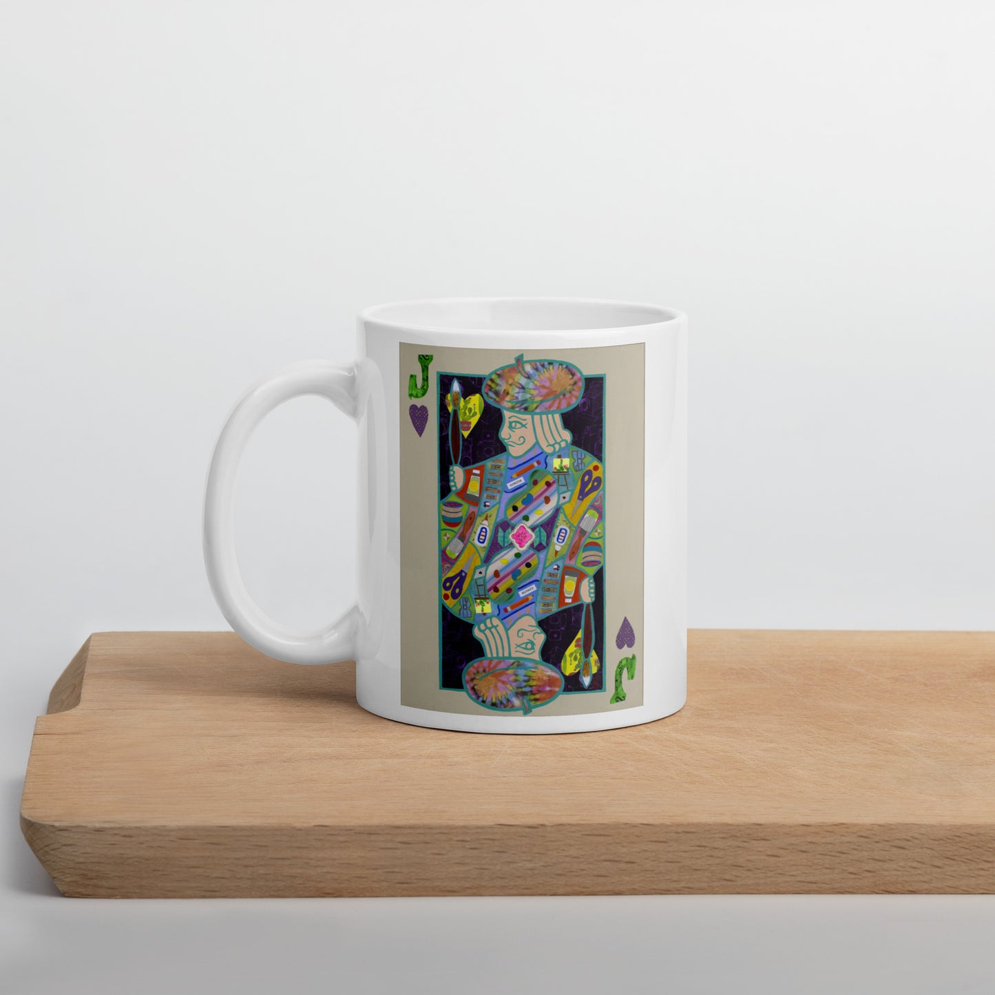 Jack of Hearts by Suzanne Villella | White glossy mug