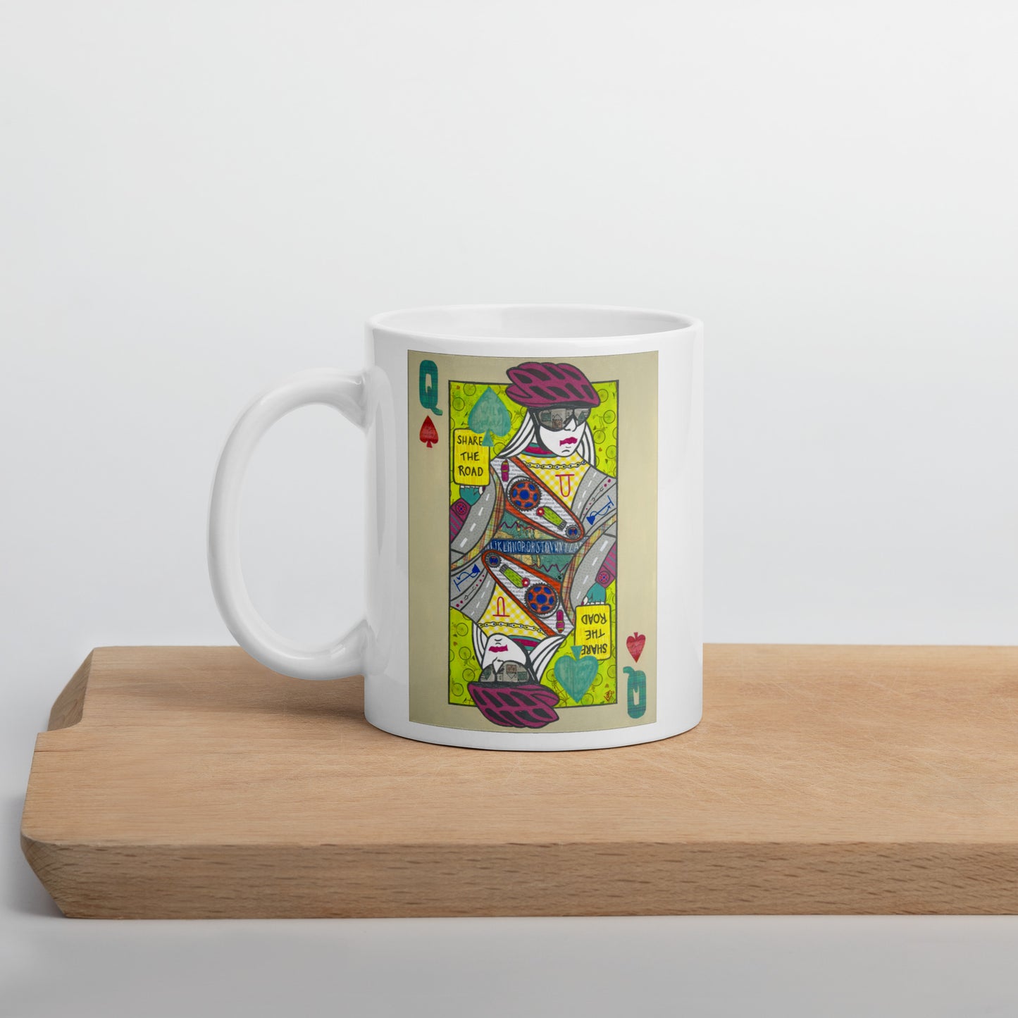 Queen of Spades by Suzanne Villella | White glossy mug