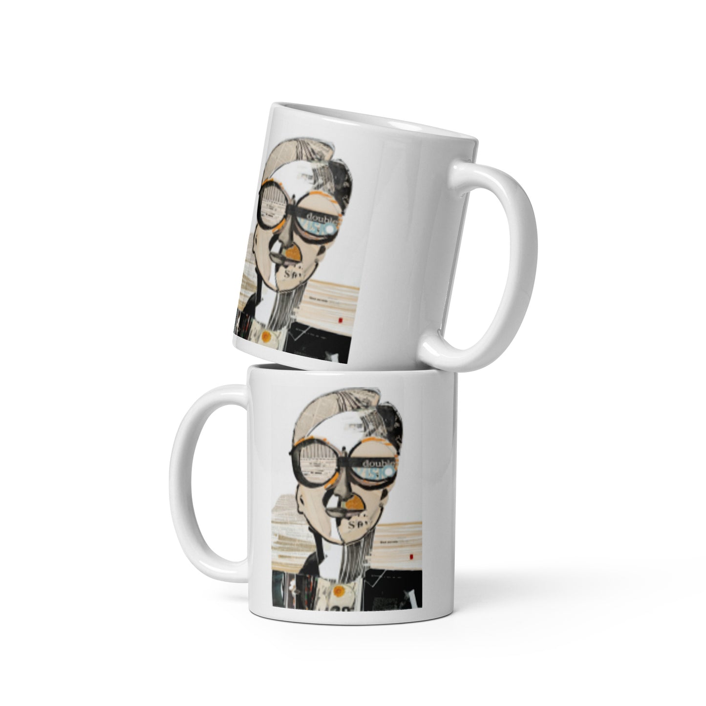 Double Vision by Amy Bumpus | White glossy mug