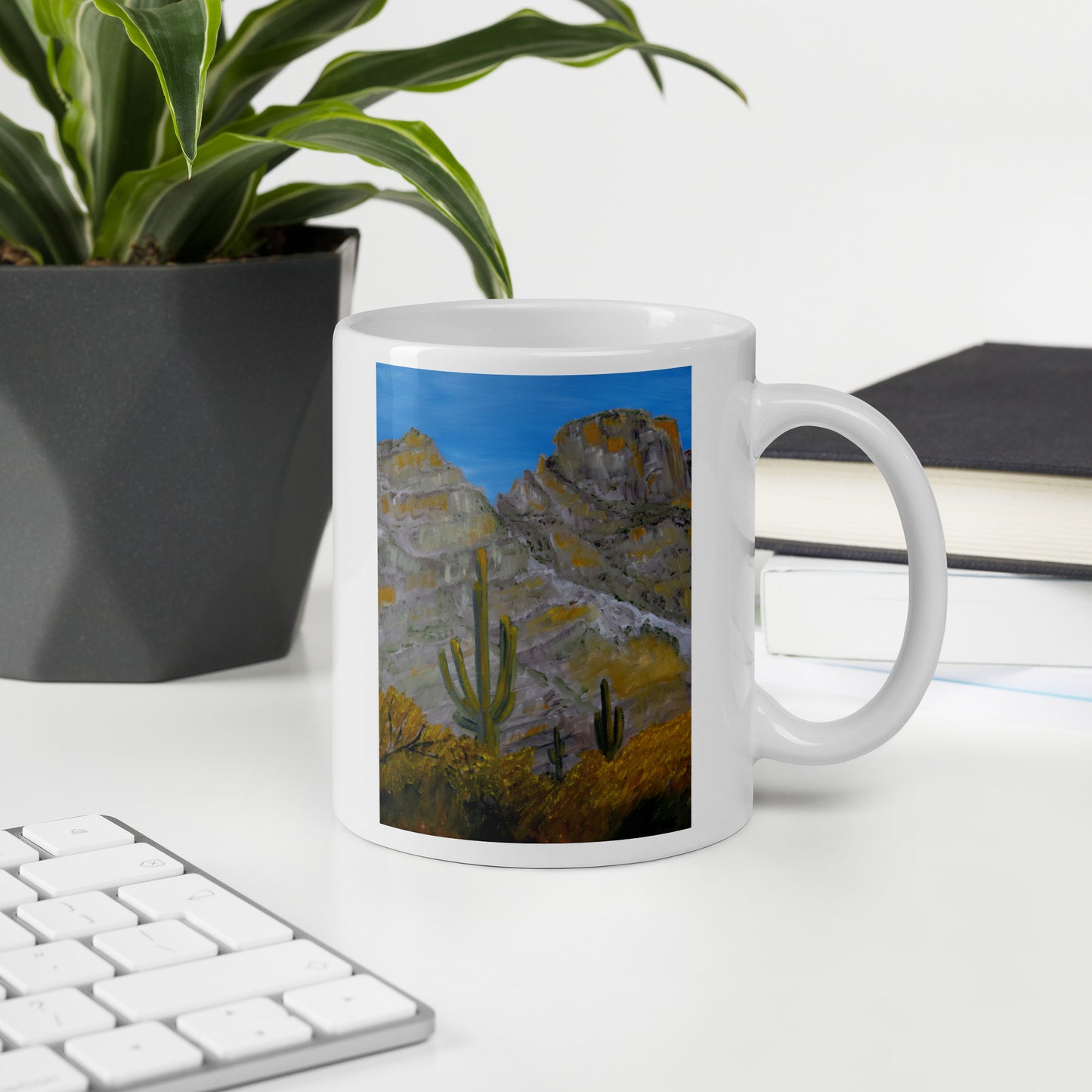 Here Comes the Sun by Steven Bye | White glossy mug